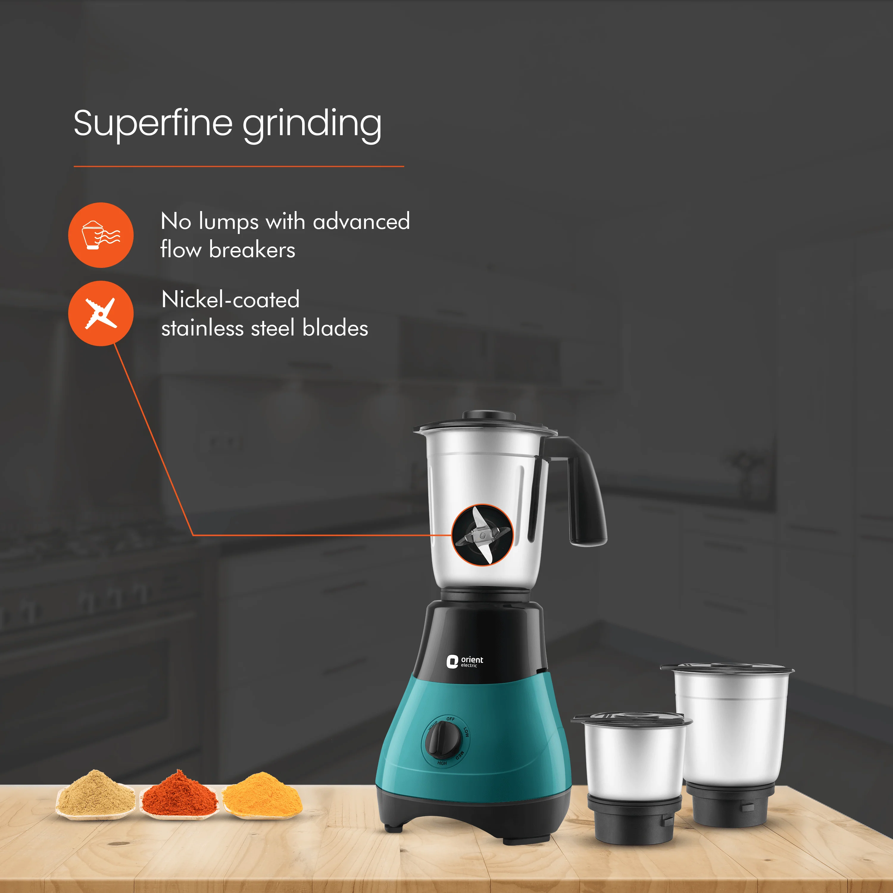Fine Blend 3 Jar Mixer Grinder - Image 3